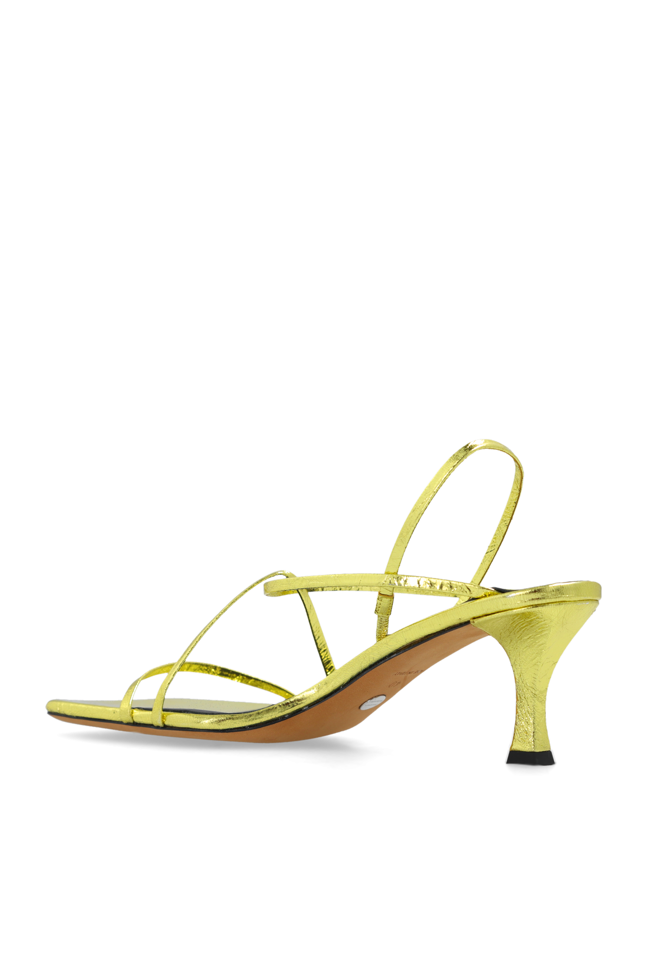 Gold Square Strappy heeled sandals Proenza Schouler Vitkac GB